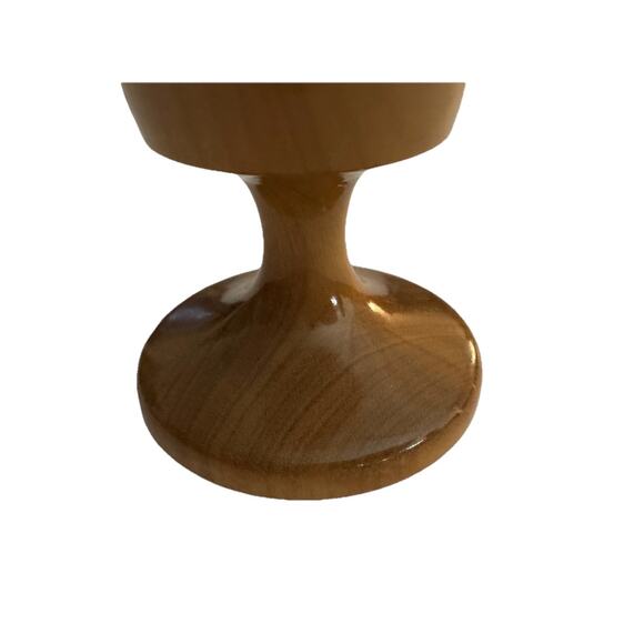 Myrtle Craft Studio Oregon Myrtlewood Goblet/Chalice Shaped Wall Vase Wall Art - Picture 4 of 6